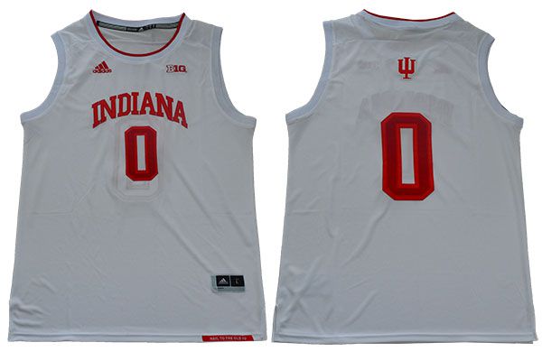 Men Indiana Hoosiers 0 Romeo Langford White Adidas NBA NCAA Jerseys